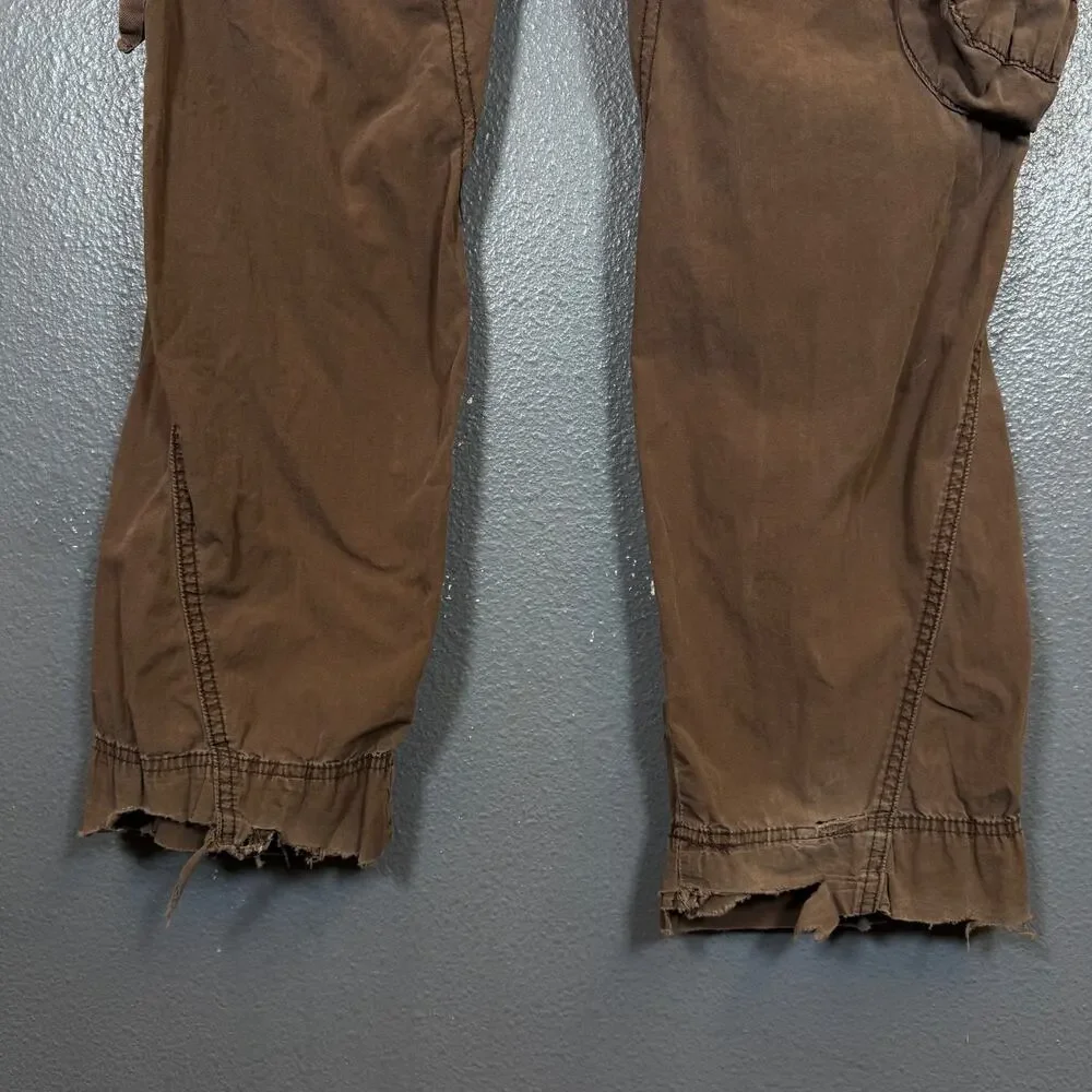 Abercrombie and Fitch 29/31 brown DISTRESSED CARGO VINTAGE Y2K baggy
